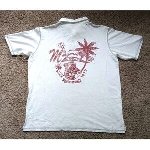 Margaritaville Polo Shirt Men's XXL White Short Sleeve